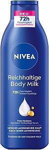 Молочко для тела NIVEA Rich, интенсивно питательный крем для тела с чистой гиалуроновой кислотой, миндальным маслом и сывороткой Deep Care, 250 мл - Фото 1