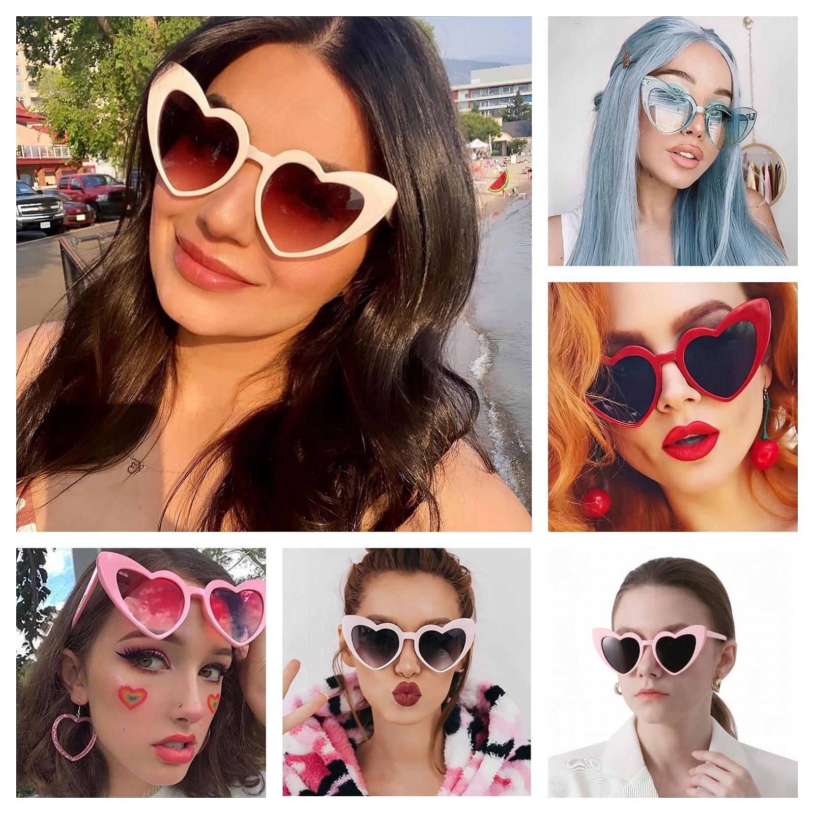 Сонцезахисні окуляри JCTAIFOO Love Серцеподібні Рожевий градієнт, фото №4