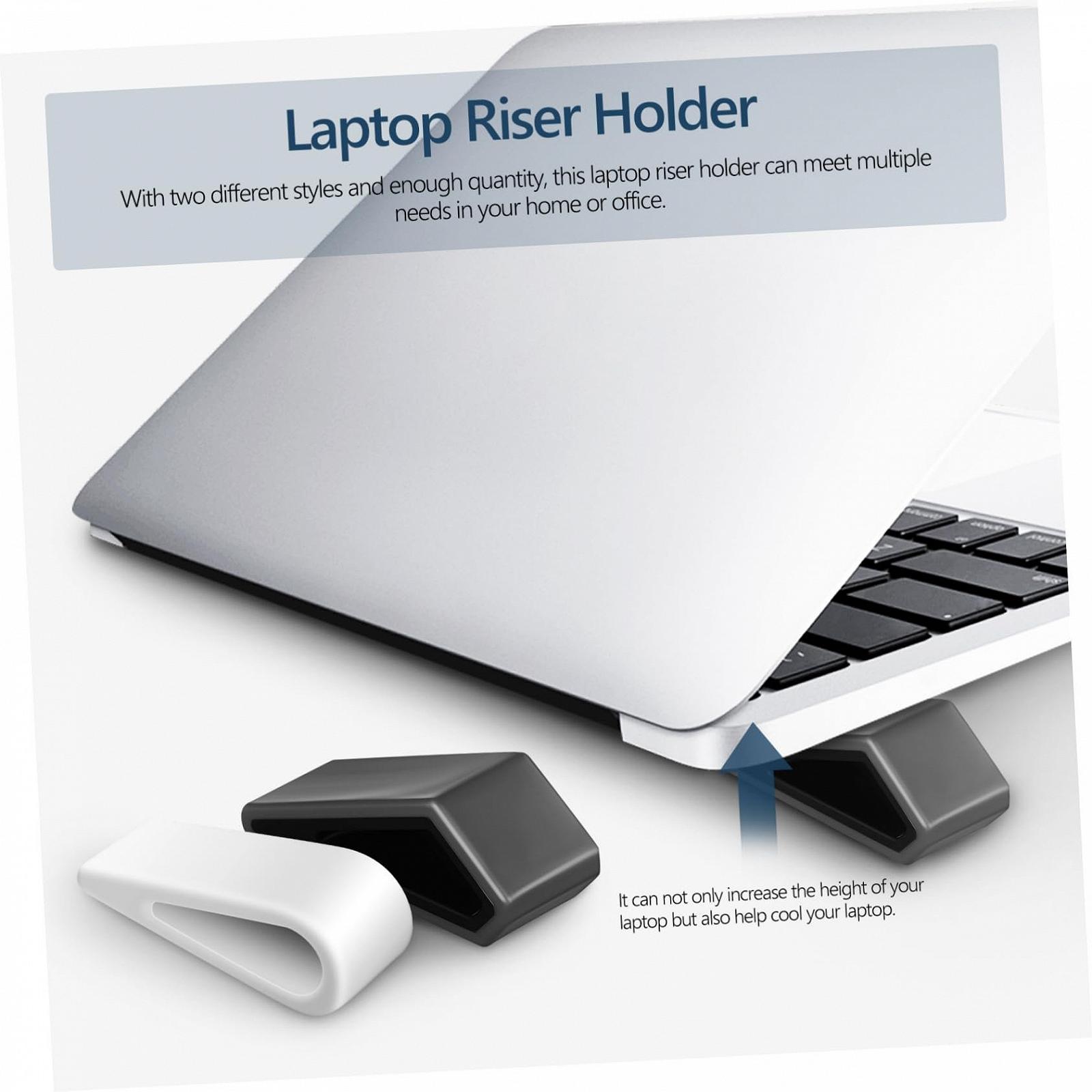 Подставка для ноутбука регулируемая GALPADA, набор 4 шт, вентилируемая подставка для ноутбука с разными дизайнами, эргономичная подставка для компьютера для улучшения комфорта и охлаждения на столе, фото №8