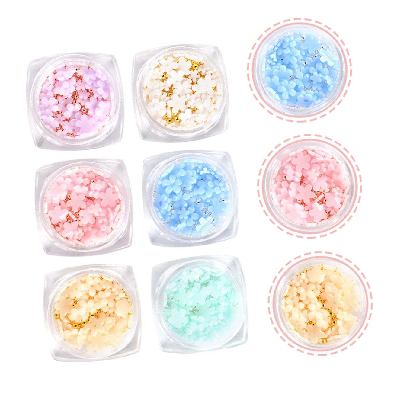 Наклейки для ногтей 5D Цветок Шарм Смола, фото №2