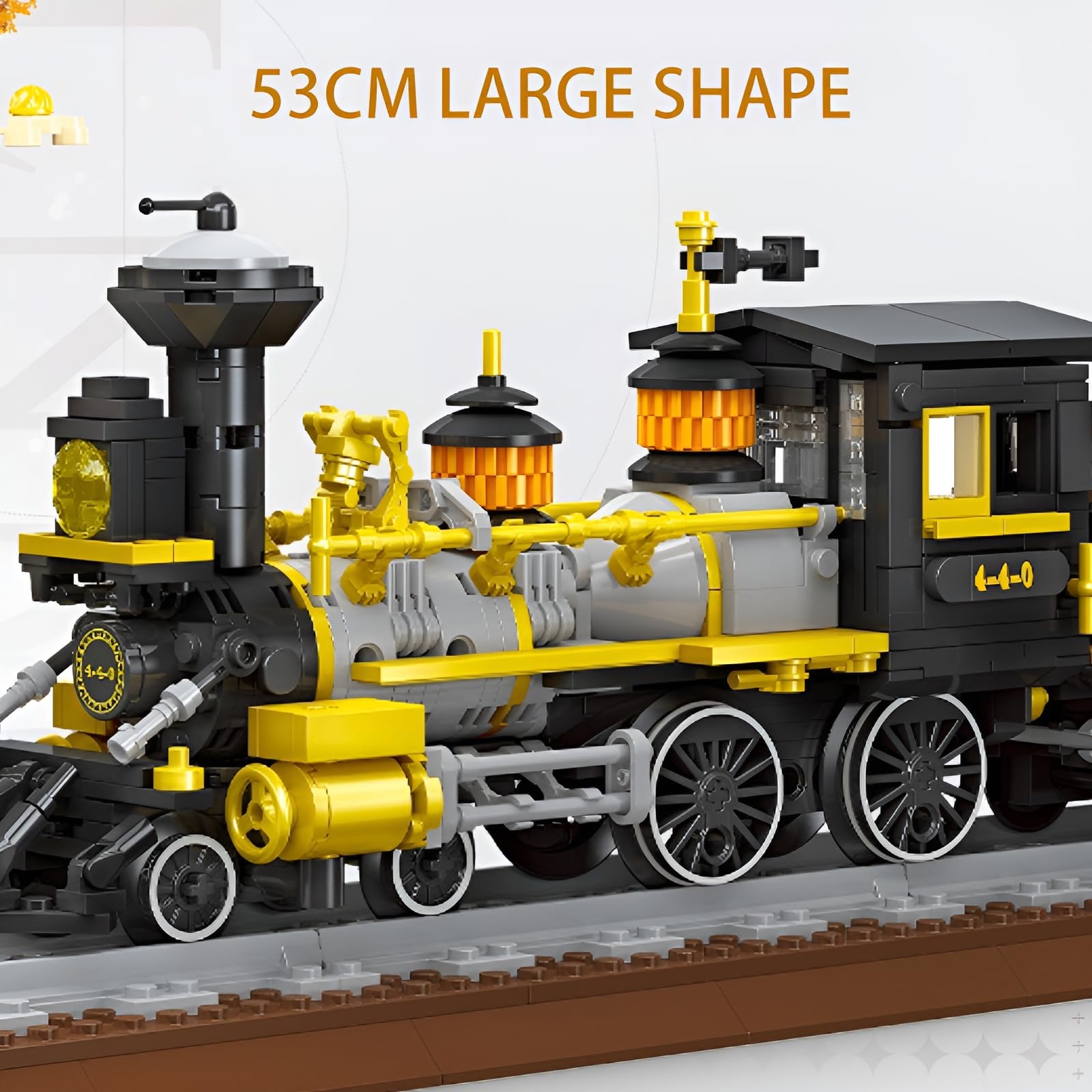 Конструктор Technik City Train, 950 деталей, ретро-паровоз Генуя, стискаючі блоки, іграшка-паровоз товарний, модель міського товарного поїзда з набором колій для дорослих, фото №5