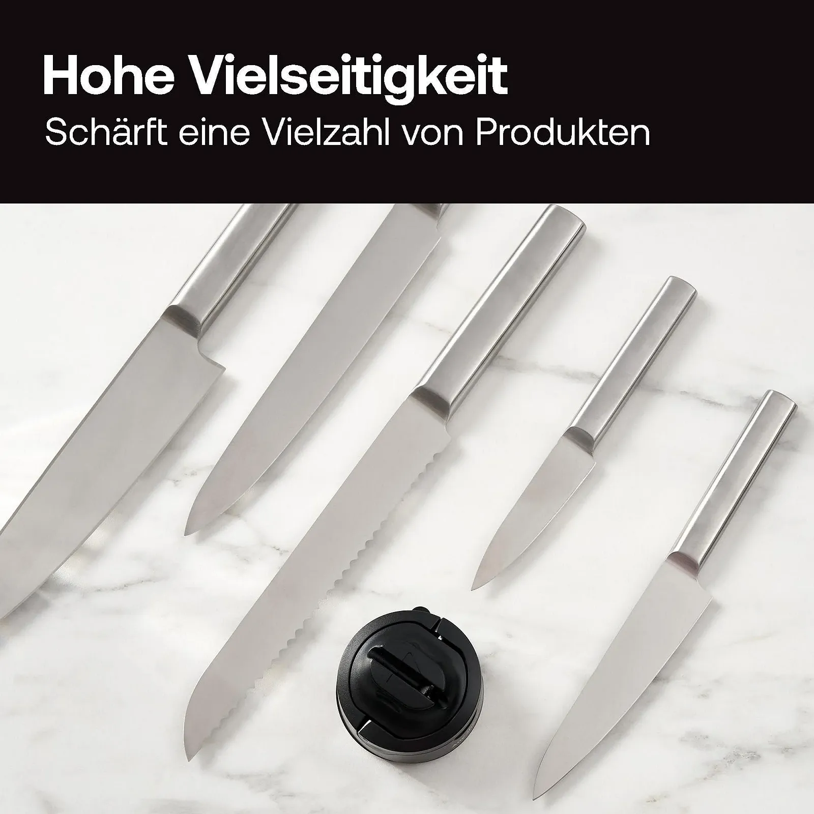 Точилка для ножей AnySharp Evo PowerGrip С присоской Черный, фото №6