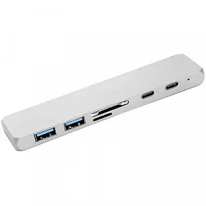 Концентратор PowerPlant Type-C HDMI 4K USB 3.0, SD microSD CA911684 - Фото 1