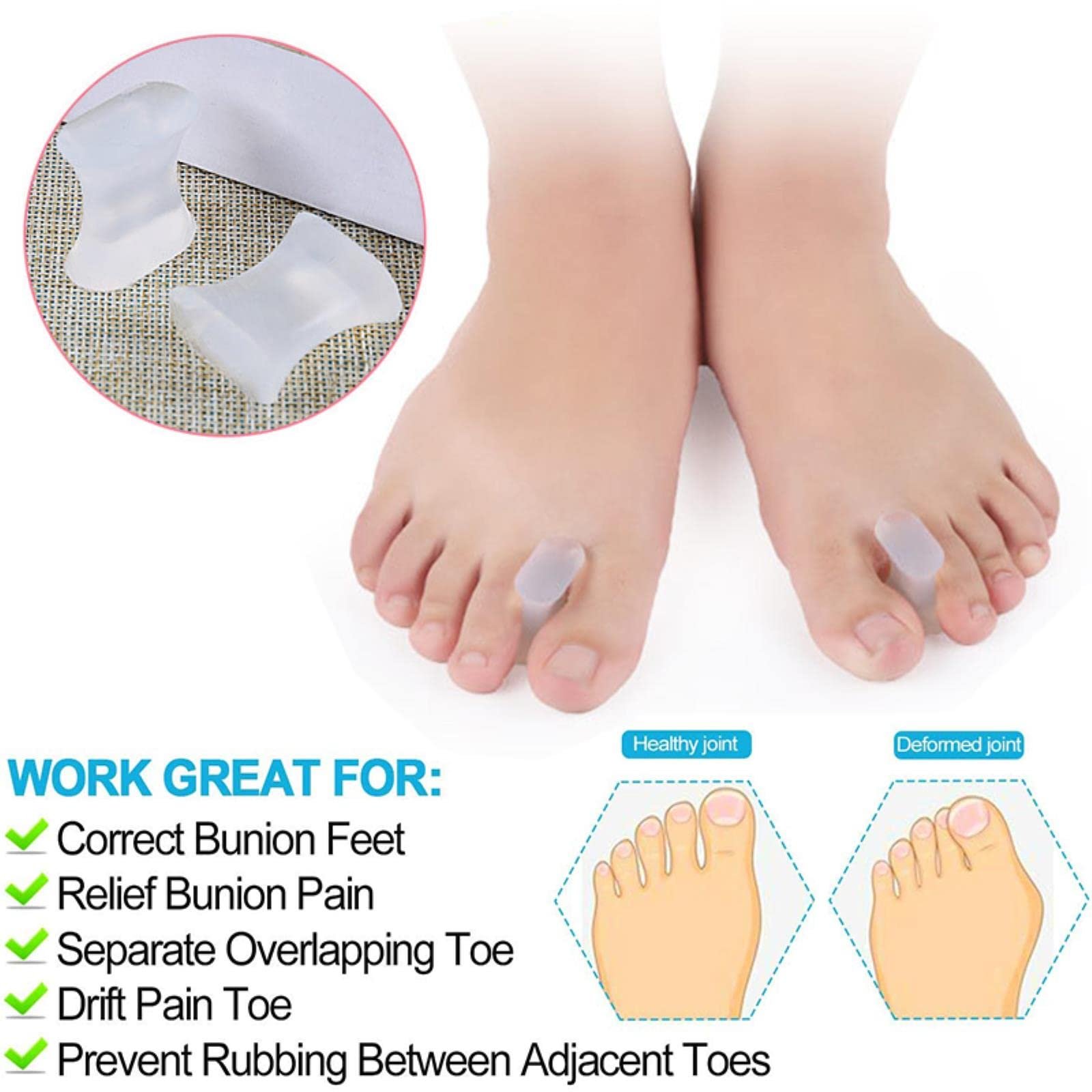 Роздільник для пальців ніг гелевий 2 шт./пара ортопедичний, фото №2