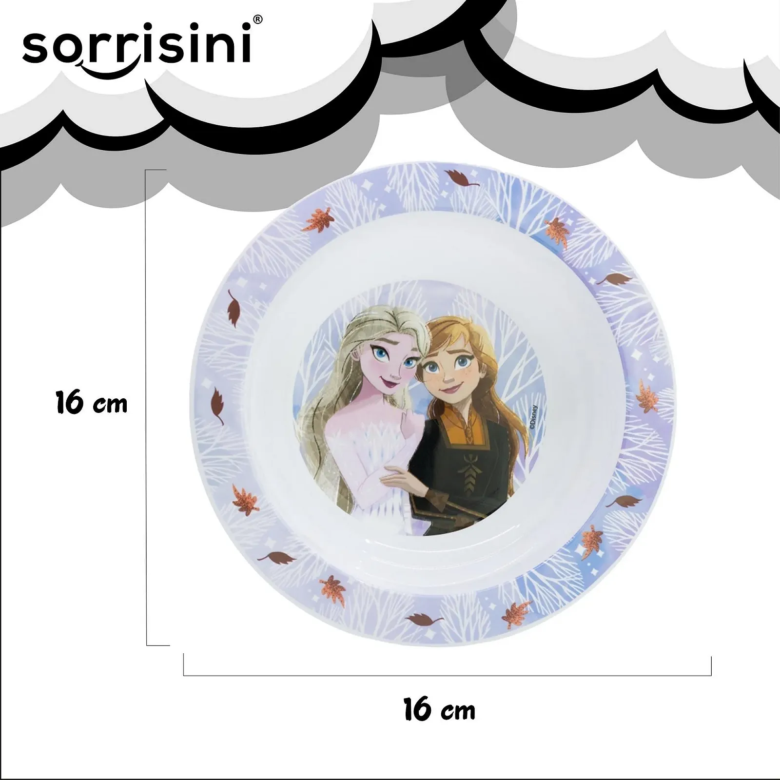 Набор детской многоразовой посуды Sorrisini, Frozen, фото №4 Набор детской многоразовой посуды Sorrisini, Frozen, фото №4