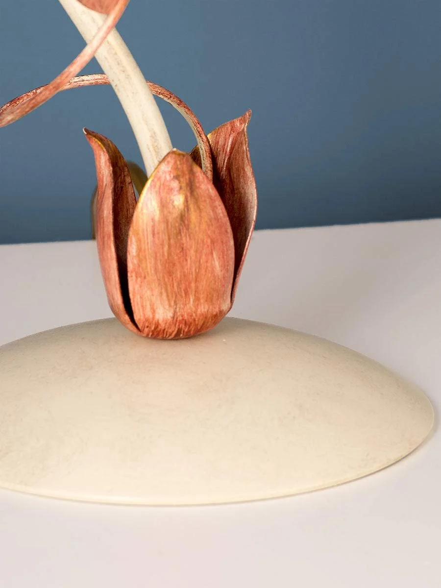 Настільна лампа Florentine 403627/2 Floral 1xE14 Античний білий, фото №5