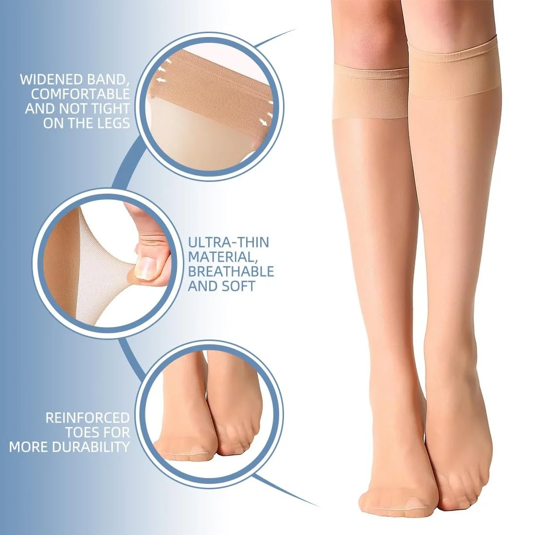 Шкарпетки CATOR, 6 пар, нейлонові, жіночі, 15 ден, прозорі, фото №3 Шкарпетки CATOR, 6 пар, нейлонові, жіночі, 15 ден, прозорі, фото №3