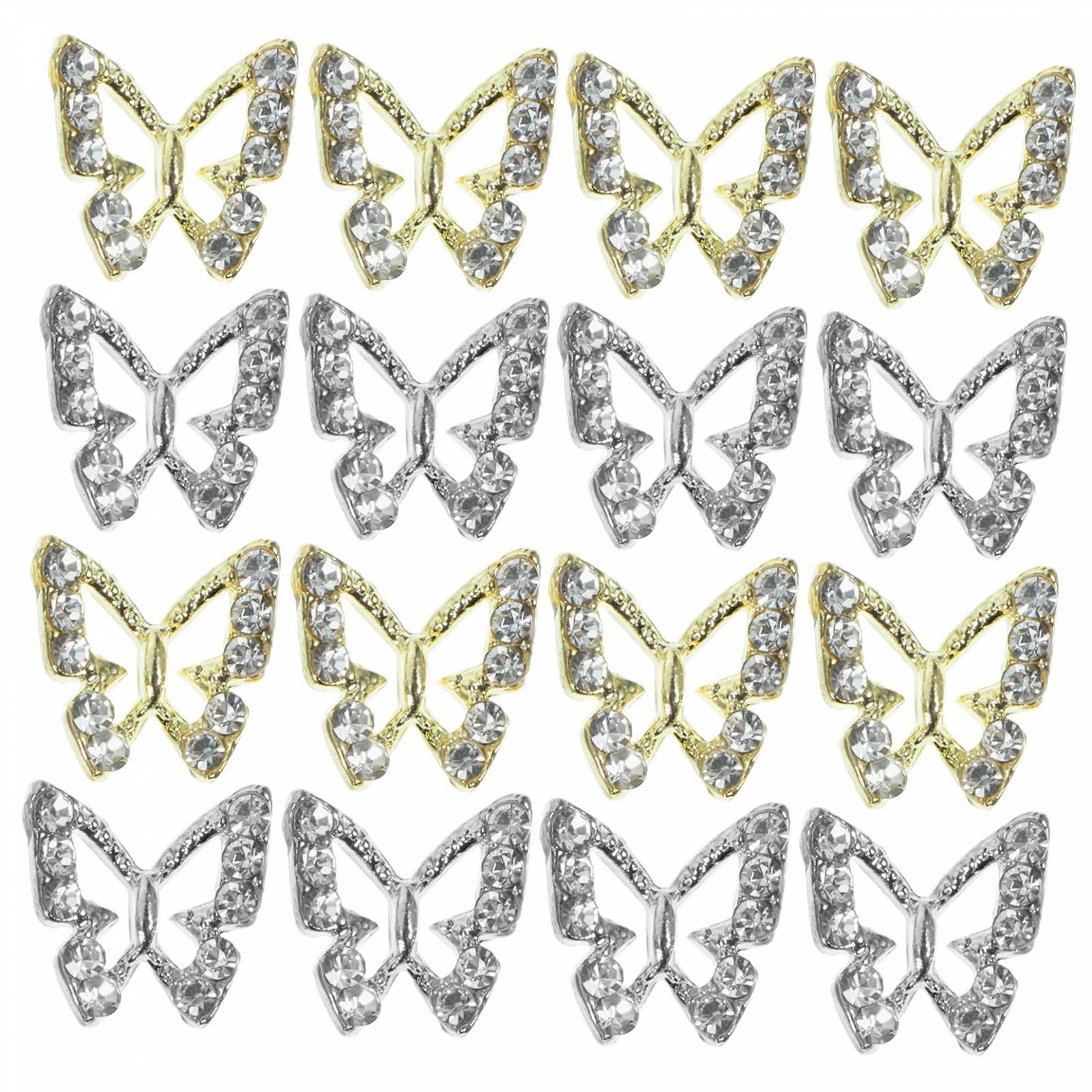 Стрази для нігтів Healeved, підвіски-метелики, фото №1