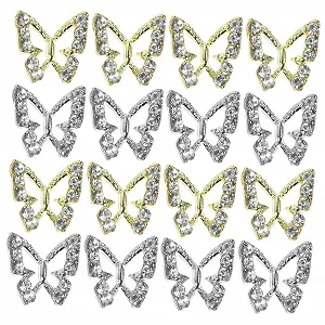 Стразы для ногтей Healeved, 40 шт., подвески-бабочки - Фото 1