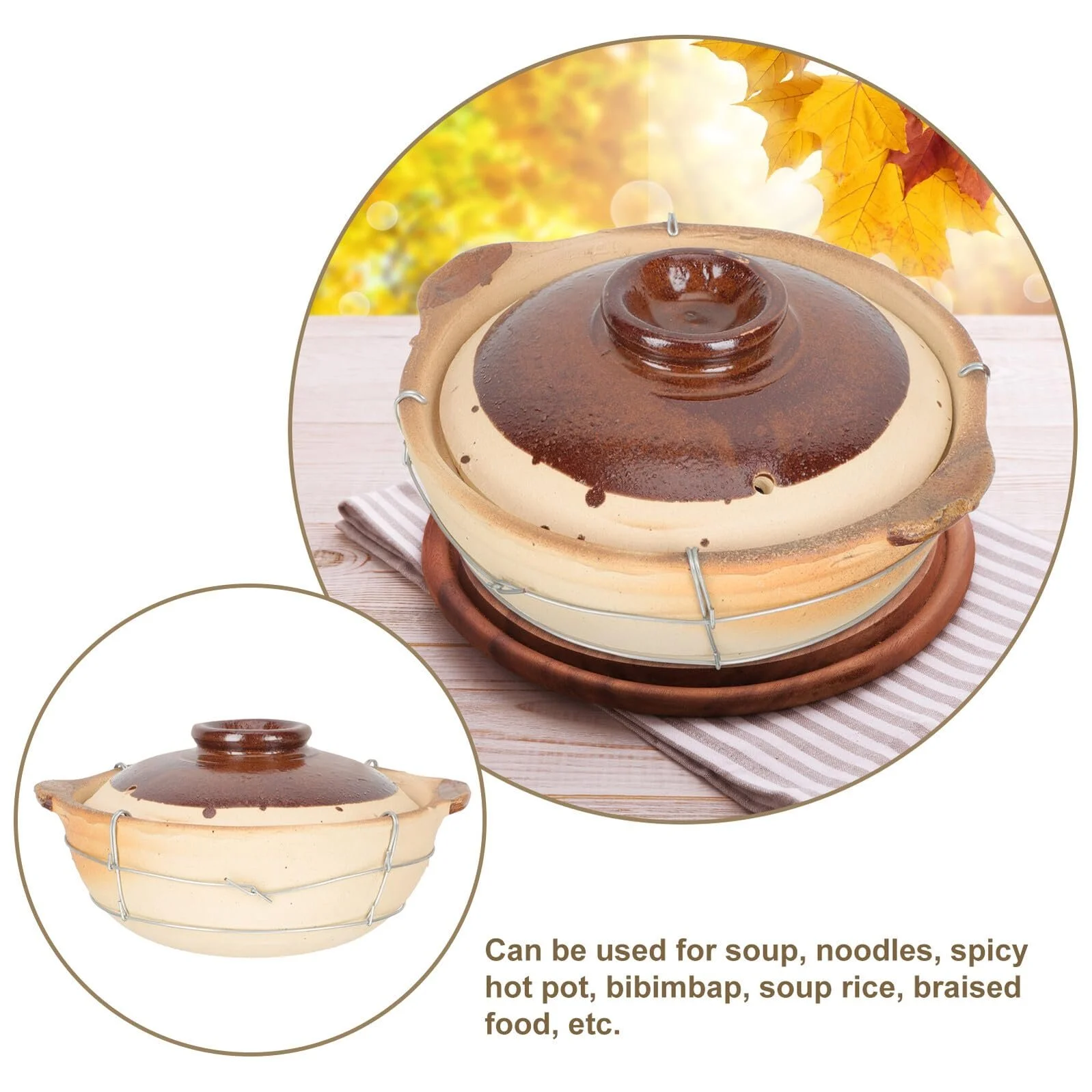 Каструля для запікання керамічна з однією ручкою, фото №3