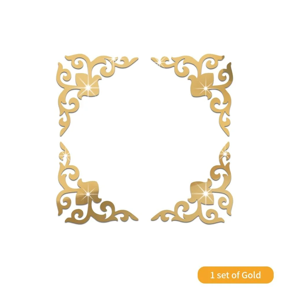 Наклейка на стіну Neukids Mirror Stickers Golden Hollow Flower Акрилова Золота 16 шт., фото №2