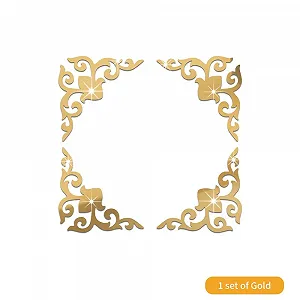 Наклейка на стіну Neukids Mirror Stickers Golden Hollow Flower Акрилова Золота 16 шт. synthetic.ua - Фото 1