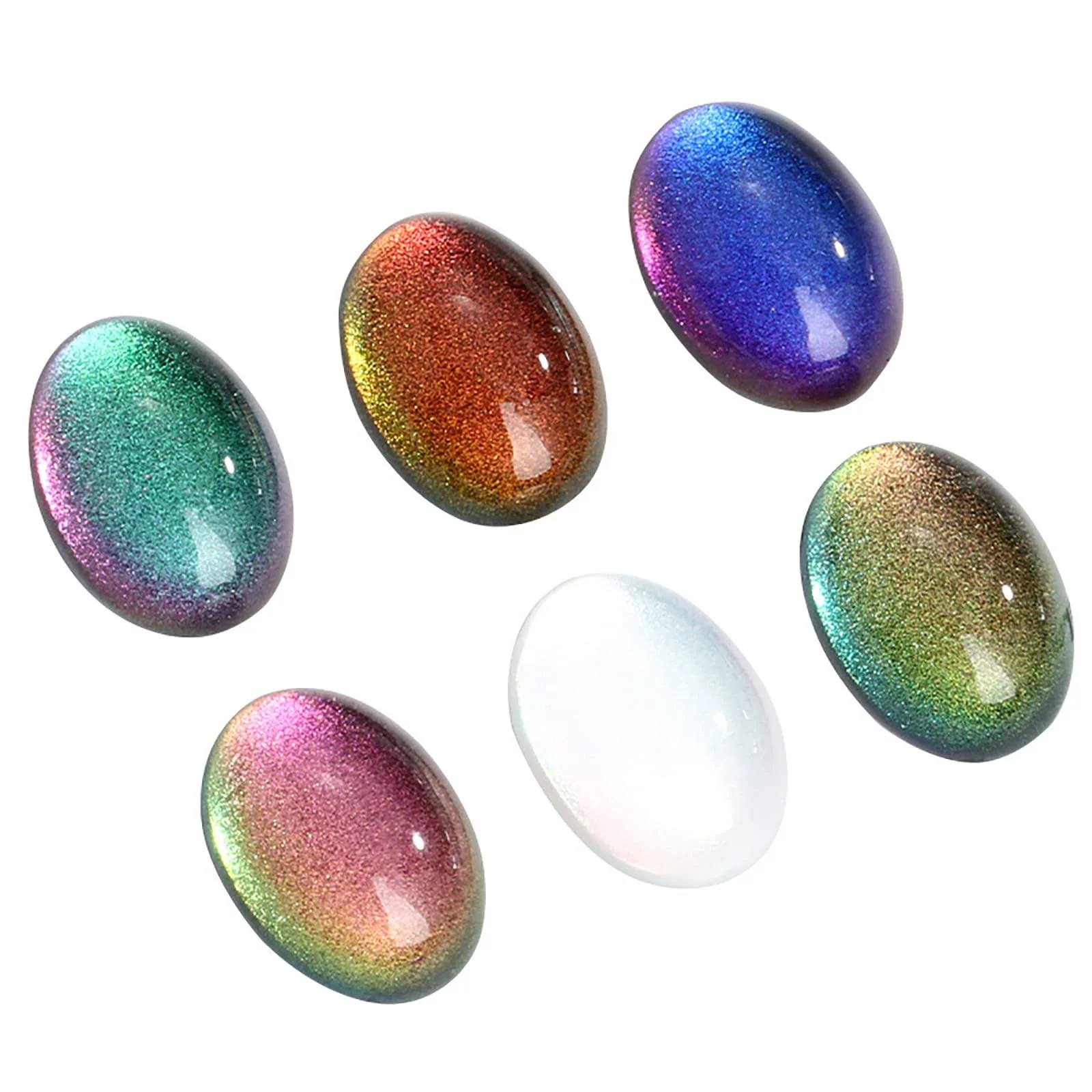 Стрази Овал 3D Блискітки 36шт Випадковий Колір, фото №1