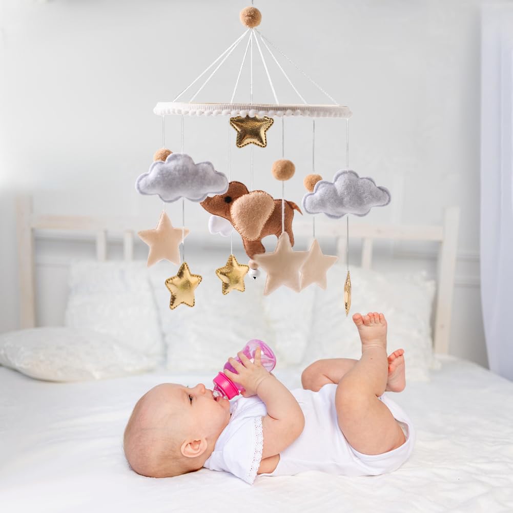 Мобильная детская кроватка Animal Elephant Mobile Baby Wind Chime Star Mobile Baby Pendant, фото №4