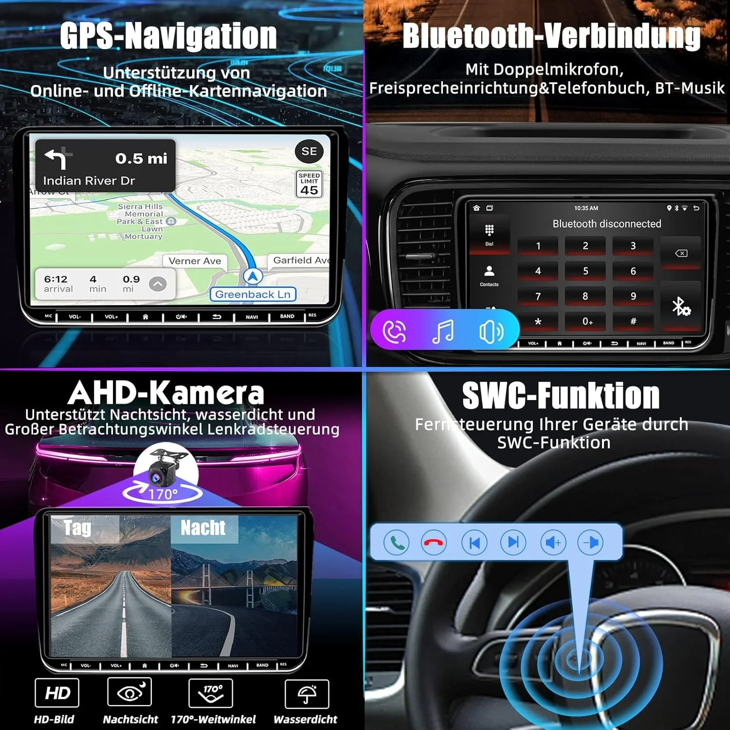 Штатна автомагнітола SEMAITU для VW Golf 5 6 Passat Polo Skoda Tiguan Seat / 9" / Сенсорна / 2/32Гб / Android 12 / Apple CarPlay / Android Auto / Bluetooth / WI-FI / GPS / USB, фото №5 Штатна автомагнітола SEMAITU для VW Golf 5 6 Passat Polo Skoda Tiguan Seat / 9" / Сенсорна / 2/32Гб / Android 12 / Apple CarPlay / Android Auto / Bluetooth / WI-FI / GPS / USB, фото №5