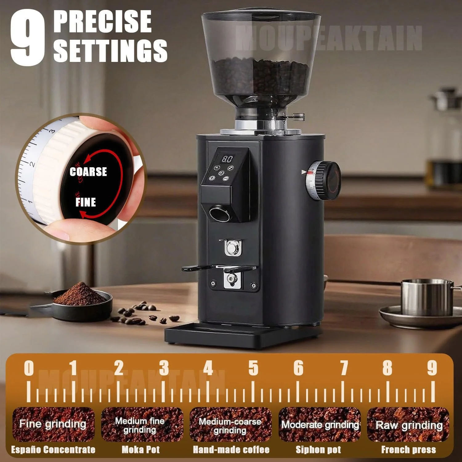 Кофемолка Электрическая 64 мм Beige, фото №5