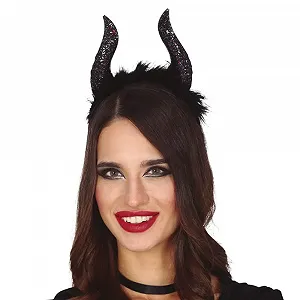 Обруч для волос FIESTAS GUIRCA Черные рога Блестящая Обруч на голову - Фото 1