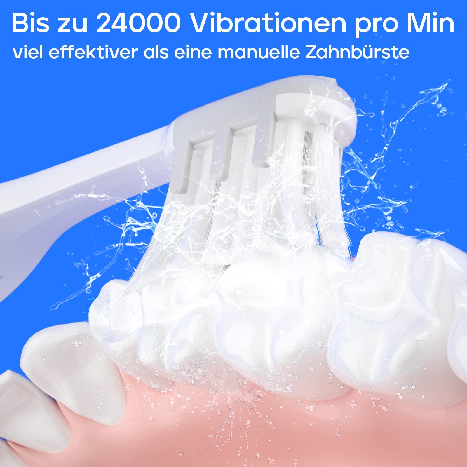 Електрична звукова зубна щітка Seago SG-2102 2 режими 24000 вібрацій на хвилину Silver, фото №3