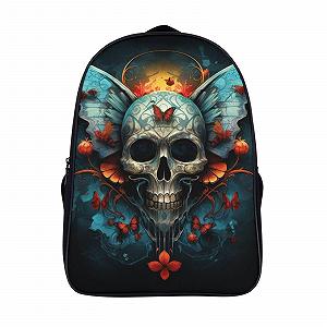 Шкільний рюкзак DPEOANEBN Skull для хлопчиків та дівчаток, Череп, 40x28x16см - Фото 1