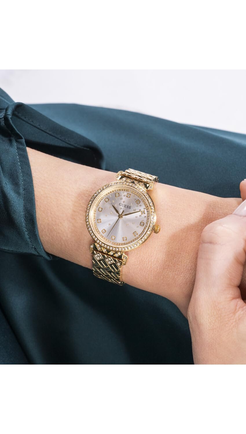 Часы женские кварцевые GUESS GW0763L2 Аналоговый Золотой/Серебряный, фото №6