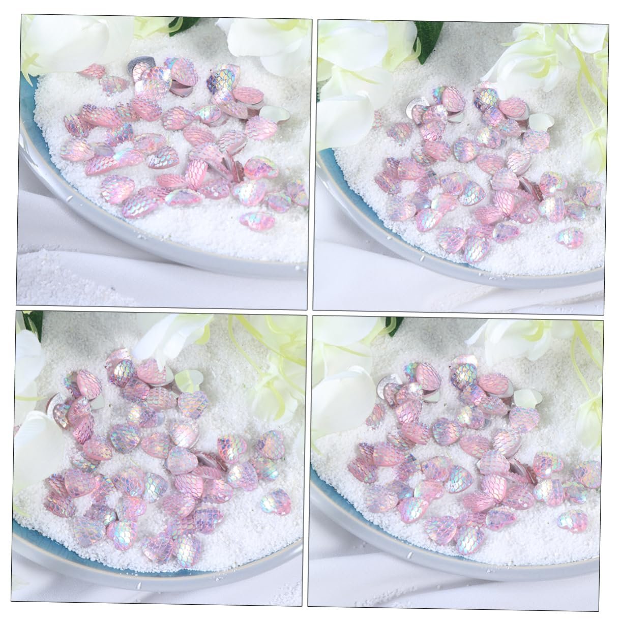 Стразы Lurrose Круглые Смола Цветные AB Розовый, фото №8