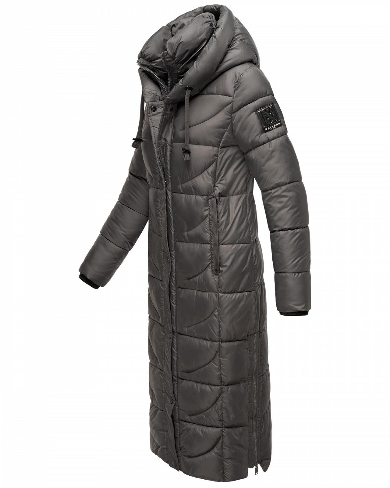 Женское зимнее пальто Navahoo Теплое стеганое пальто Очень длинное с капюшоном, фото №2
