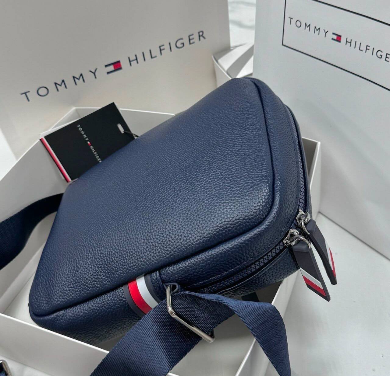 Чоловіча сумка через плече синя Tommy Hilfiger, фото №4