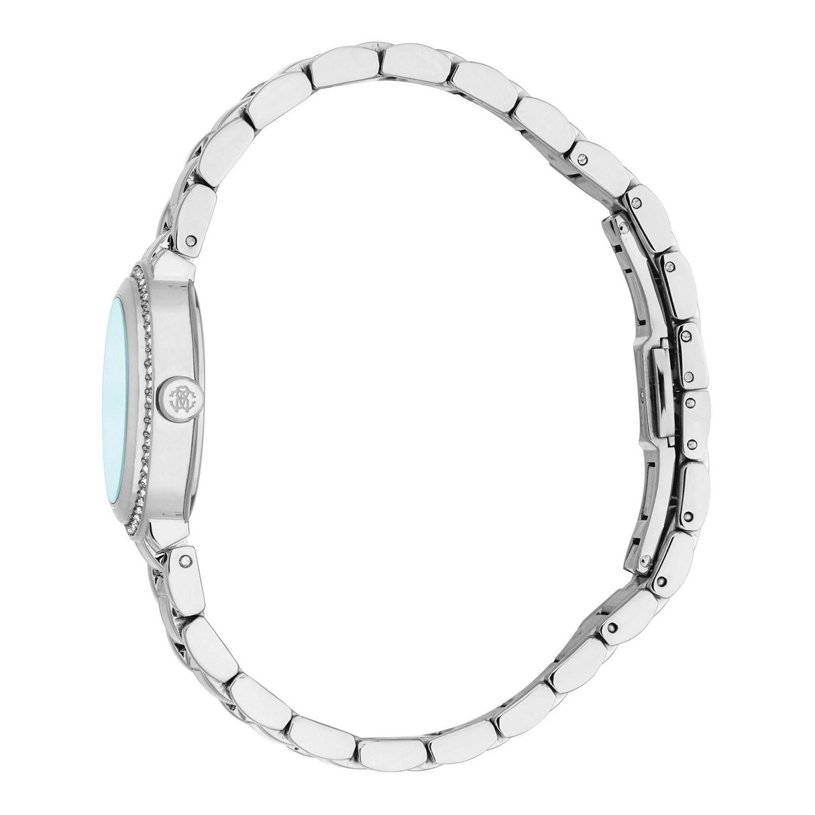 Женские аналоговые часы Roberto Cavalli Fashion RC5L123M0055, кварцевые, ремешок из нержавеющей стали, бирюзовый, фото №2 Женские аналоговые часы Roberto Cavalli Fashion RC5L123M0055, кварцевые, ремешок из нержавеющей стали, бирюзовый, фото №2