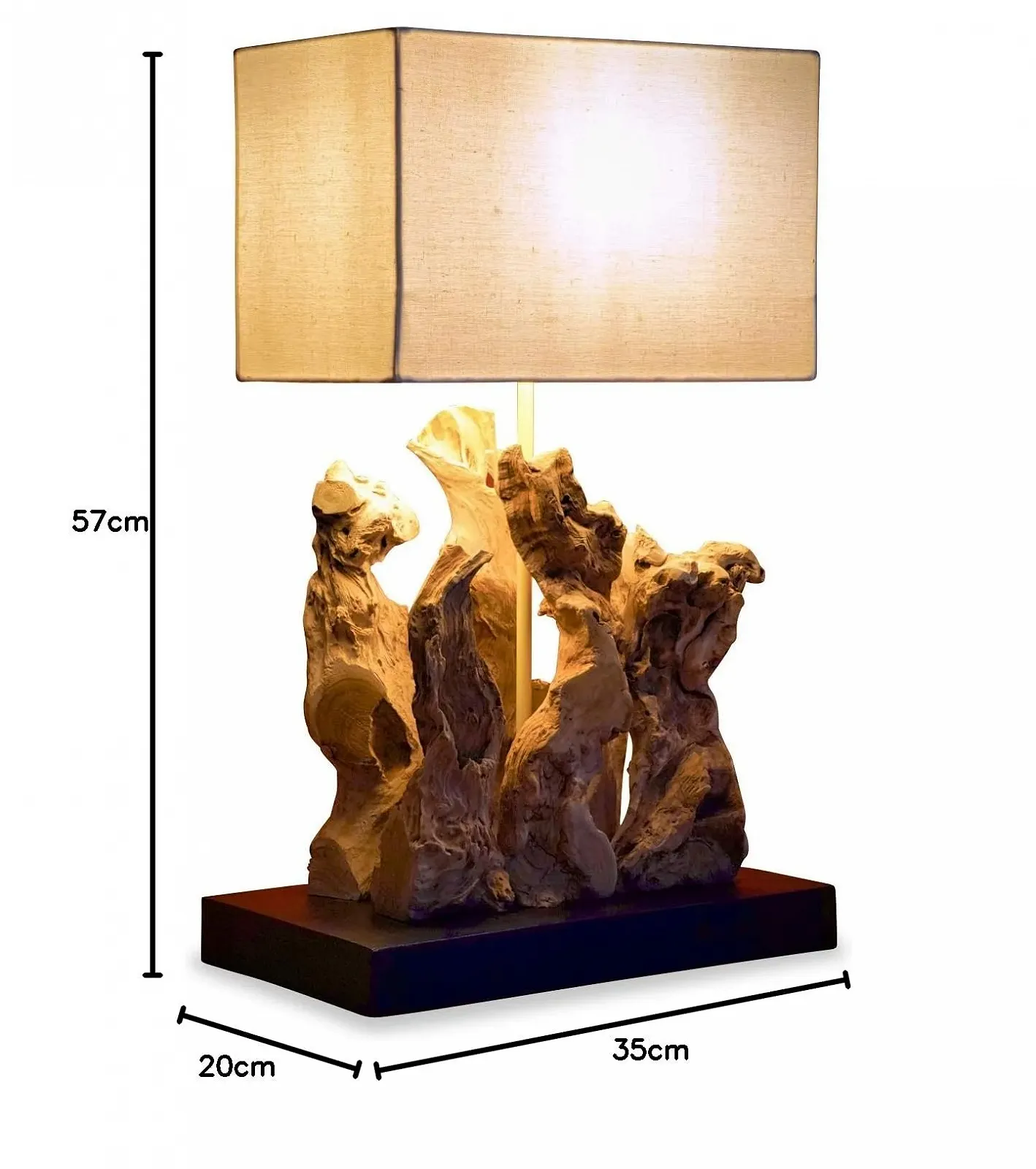 Настільна лампа Maui Дрифтвуд E27 57 x 35 см, фото №7