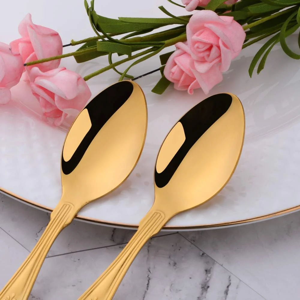 Ложка чайна Buyer Star з 12 штук, золота, нержавіюча сталь, фото №4