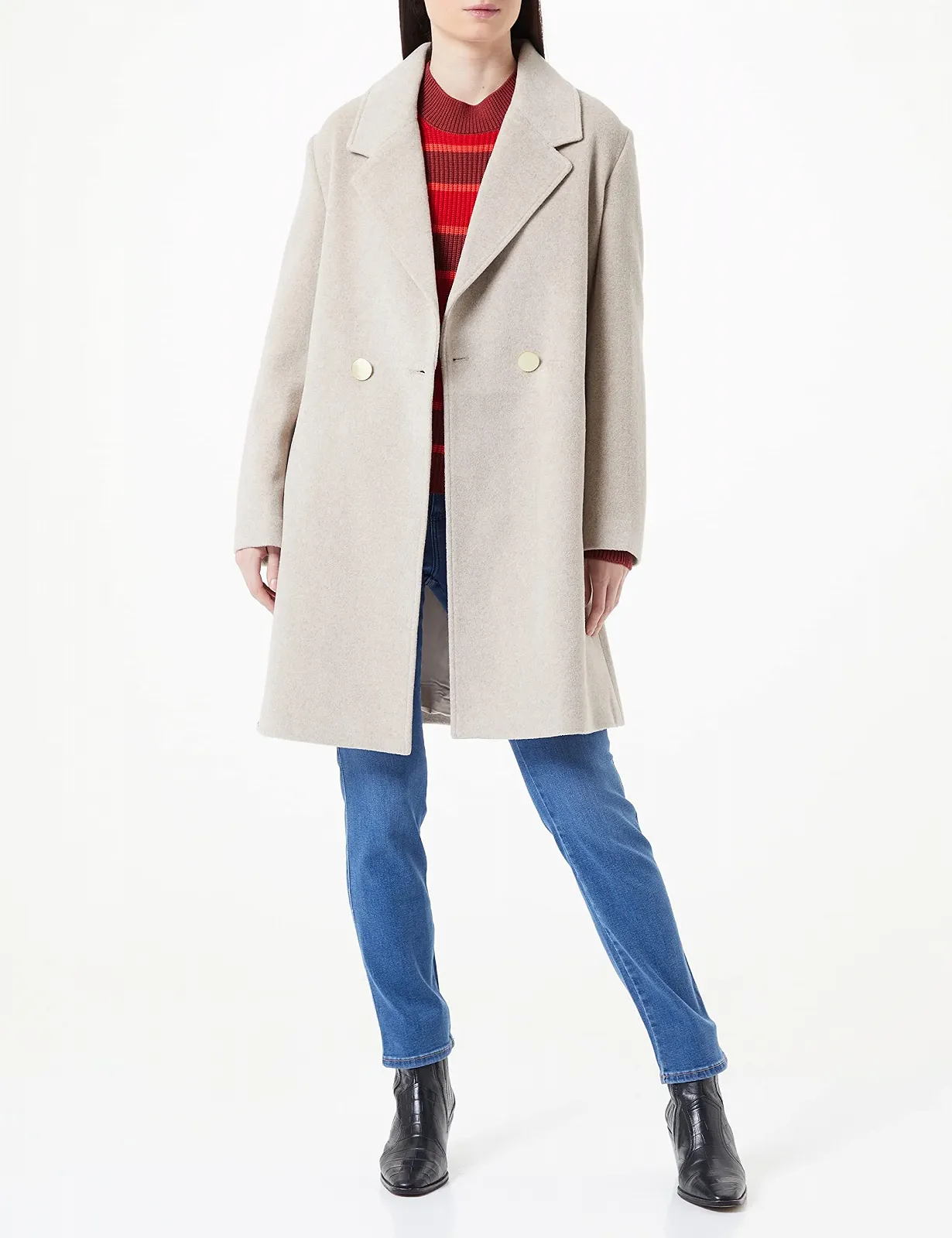 Пальто Armani Exchange Максі Однобортне на Ґудзиках з Поясом Вовна Жіноче, фото №2 Пальто Armani Exchange Максі Однобортне на Ґудзиках з Поясом Вовна Жіноче, фото №2