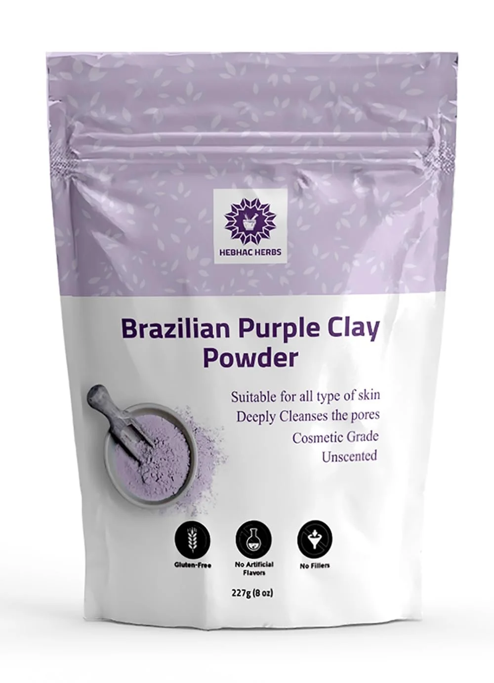 Маска для обличчя Hebhac Brazilian Purple Clay Powder 226.8 г Фіолетовий, фото №1