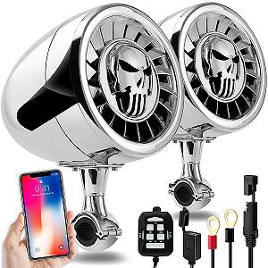 Купить Динамик Aileap 5-дюймовый Водонепроницаемый Bluetooth Стерео системы с мощным басом для лодок с AUX MP3 USB Идеально для Harley Motorcycles ATV/UTV/RZR Хромированный - Фото 1 Динамик Aileap 5-дюймовый Водонепроницаемый Bluetooth Стерео системы с мощным басом для лодок с AUX MP3 USB Идеально для Harley Motorcycles ATV/UTV/RZR Хромированный - Фото 1