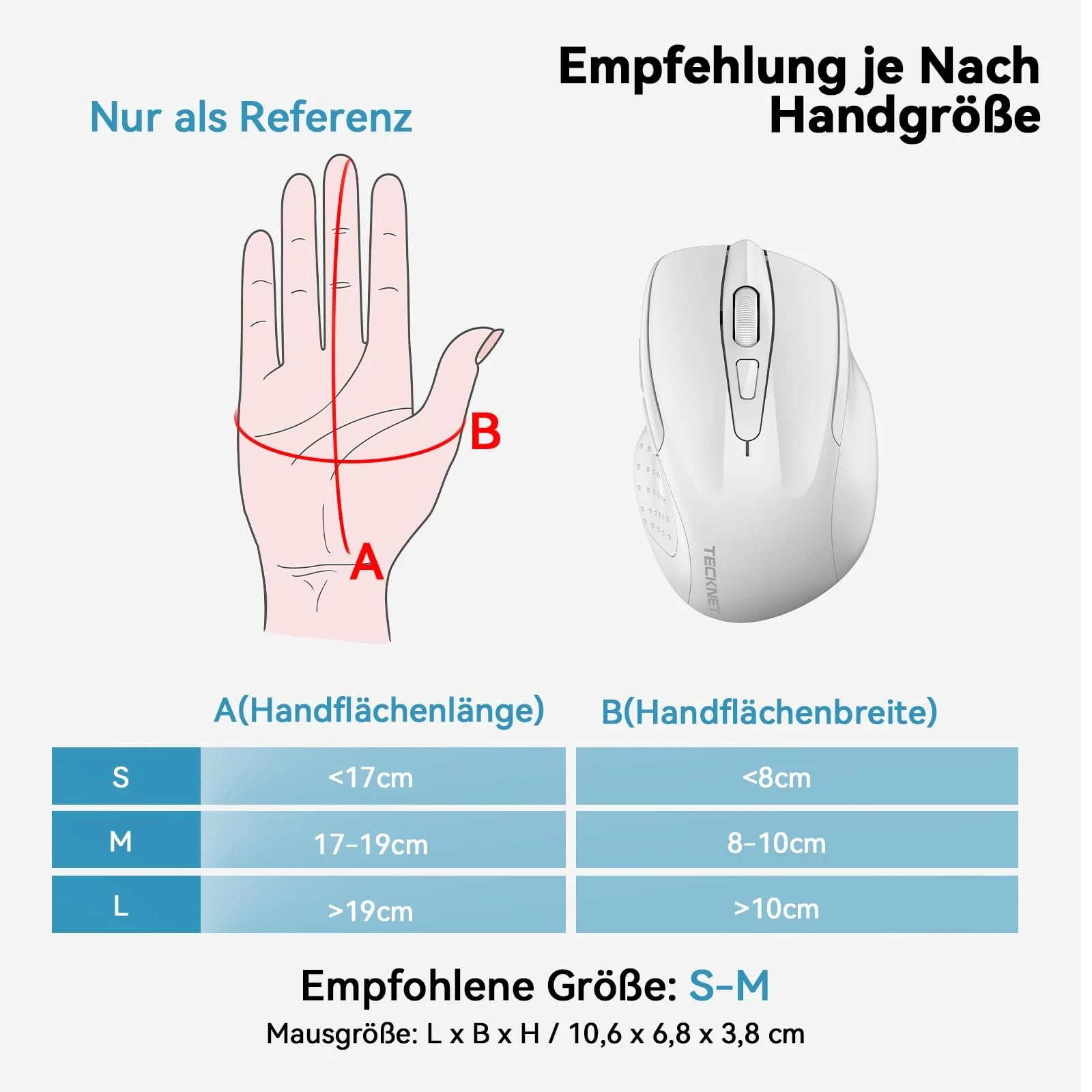 Миша Bluetooth TECKNET Бездротова Перезаряджувана 4800 DPI Ергономічна Тиха Біла, фото №7 Миша Bluetooth TECKNET Бездротова Перезаряджувана 4800 DPI Ергономічна Тиха Біла, фото №7
