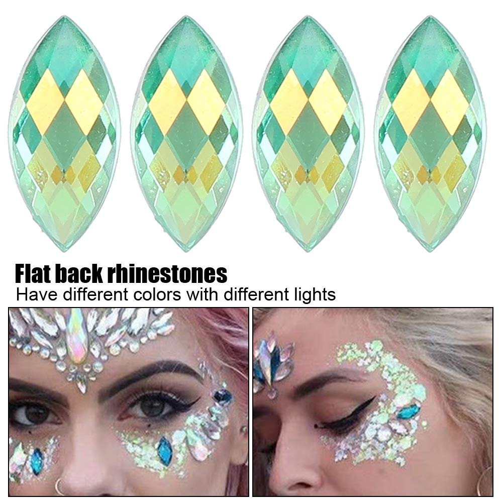 Стрази Кінське око AB кольору, Стрази Блискучі стрази з плоскою задньою частиною, Акрилові аксесуари для DIY прикрас, фото №3