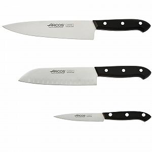 Набір кухонних ножів Arcos Professional, 3 шт, чорна ручка - Фото 1