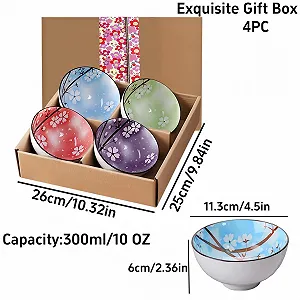 Миска NBBENG Фарфоровая для десертов и каши, набор из 4 штук synthetic.ua - Фото 1