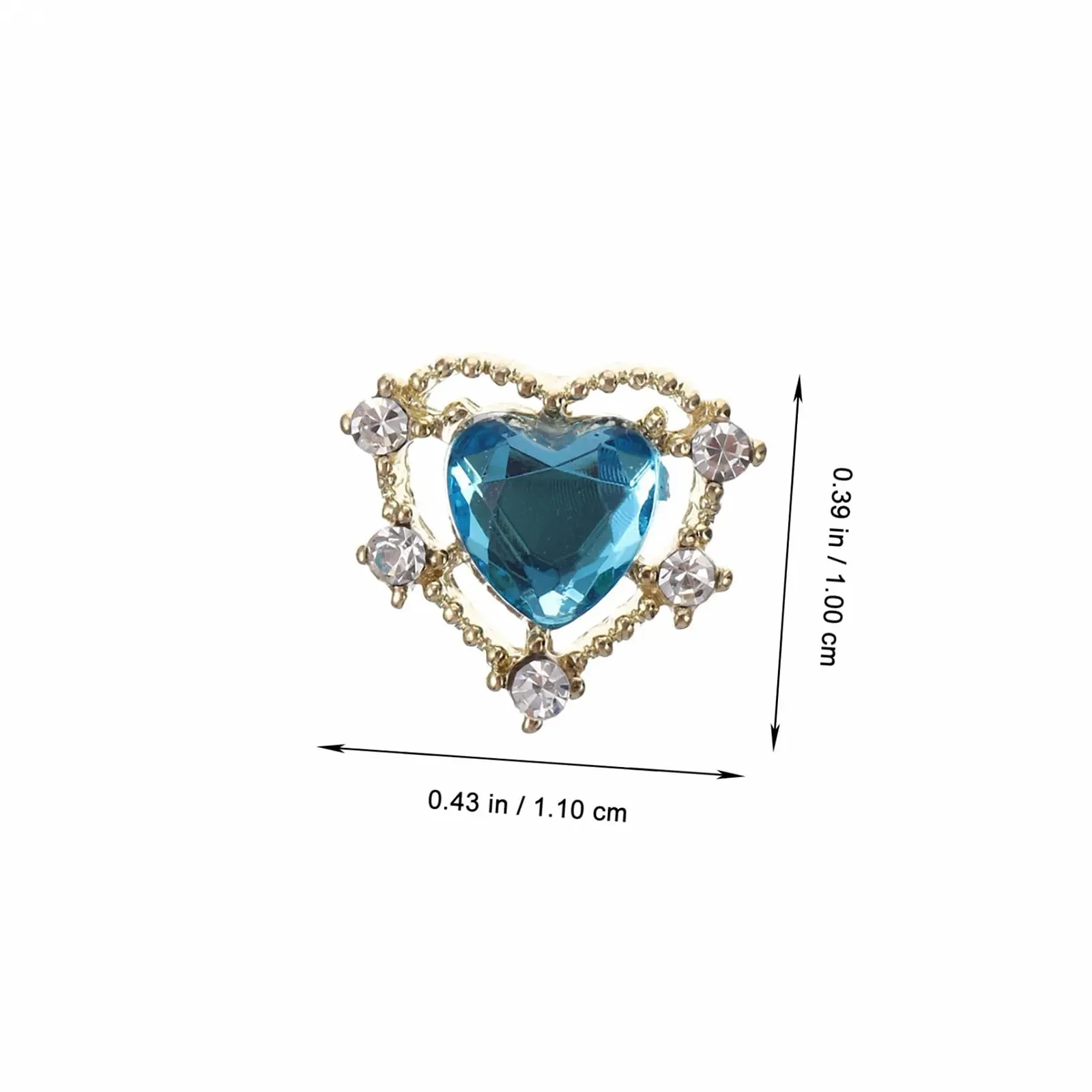 Украшения для ногтей Формы Сердце 20 шт., фото №3