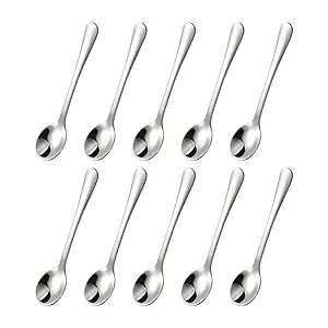 Ложки Мини-ложка из нержавеющей стали 16 x 75 см, 10 шт - Фото 1