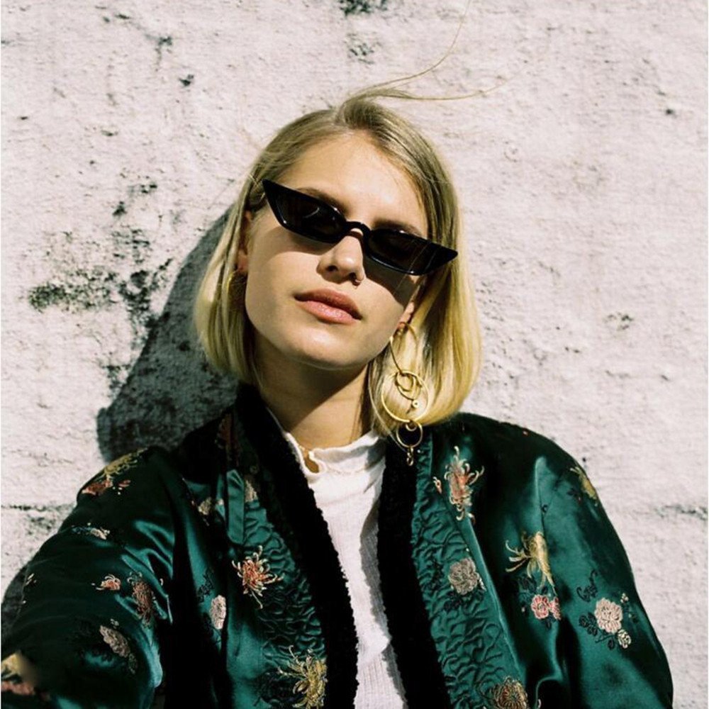 Женские винтажные Cat Eye маленькие UV400 черные, фото №3