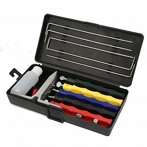 Набор для заточки ножей профессиональный с фиксированным углом в кейсе нержавеющая сталь - Фото 1