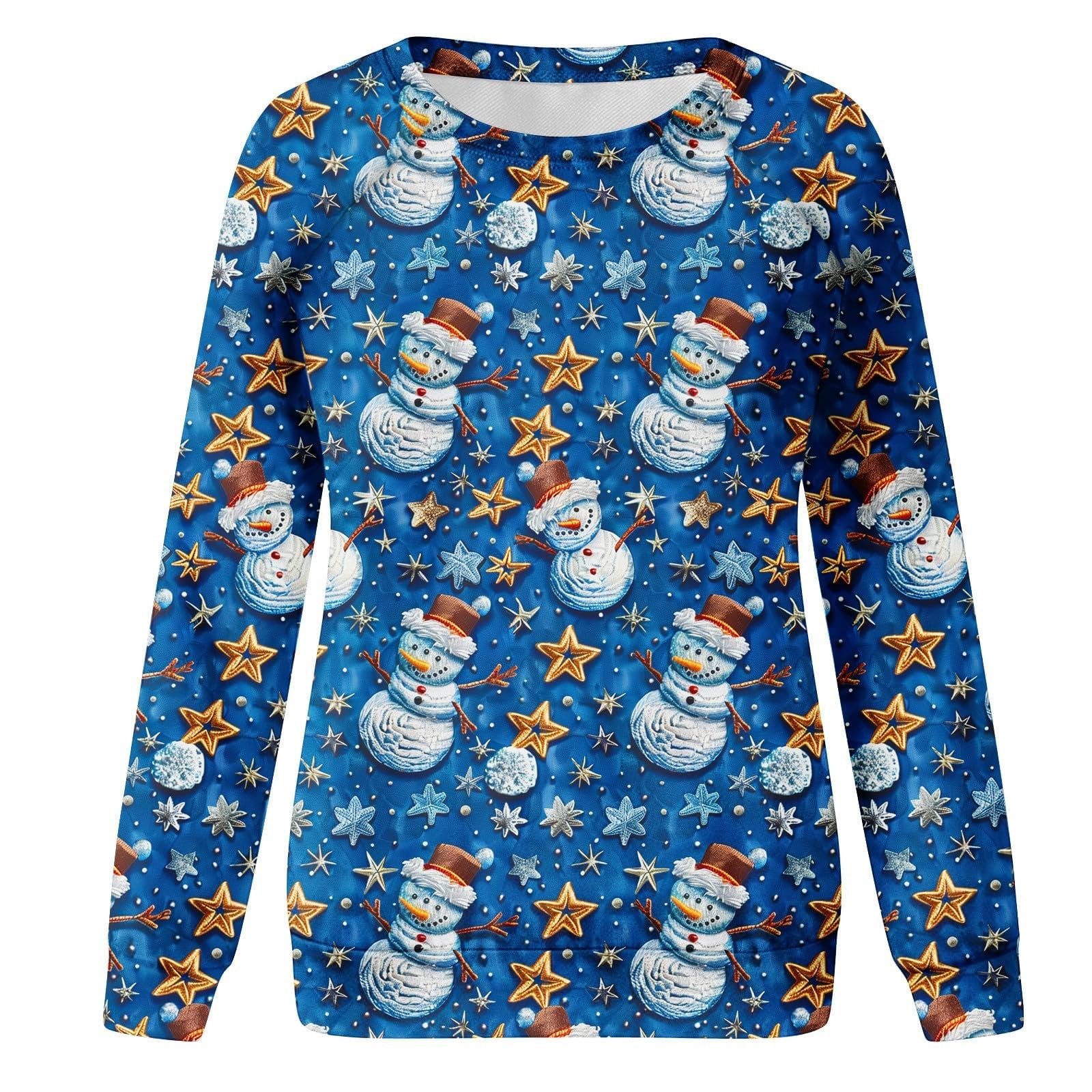 Різдвяний светр Жіночий з довгими рукавами Круглий виріз, фото №5 Різдвяний светр Жіночий з довгими рукавами Круглий виріз, фото №5