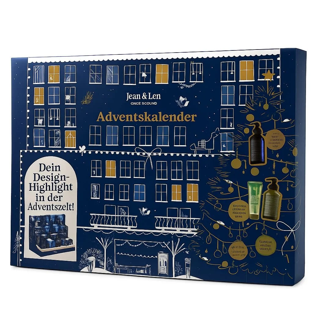Адвент-календар Jean & Len 2025 - 24 Повнорозмірні Продукти, 3D Сцена, Лімітована Серія Rosemary/Ginger, фото №1 Адвент-календар Jean & Len 2025 - 24 Повнорозмірні Продукти, 3D Сцена, Лімітована Серія Rosemary/Ginger, фото №1