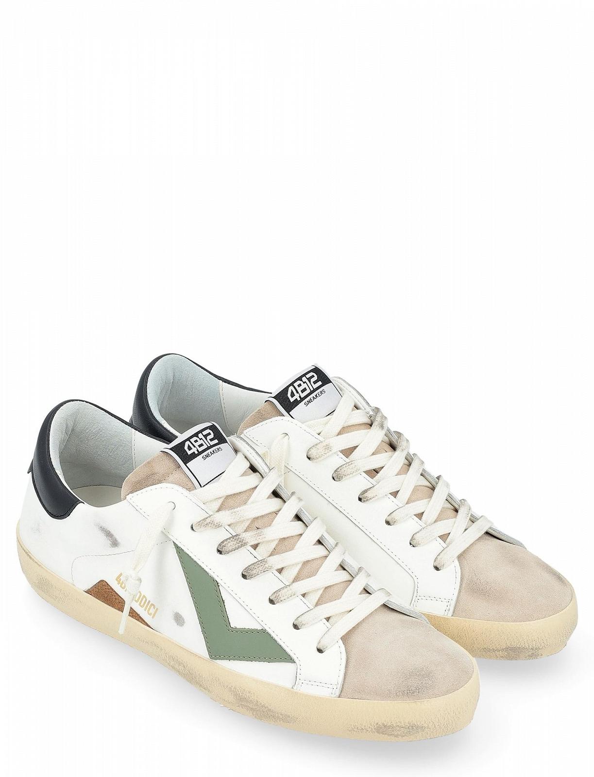 Кросівки SUPRIME-U203 4B12 Uomo Pelle Bianco/Salvia, фото №4 Кросівки SUPRIME-U203 4B12 Uomo Pelle Bianco/Salvia, фото №4