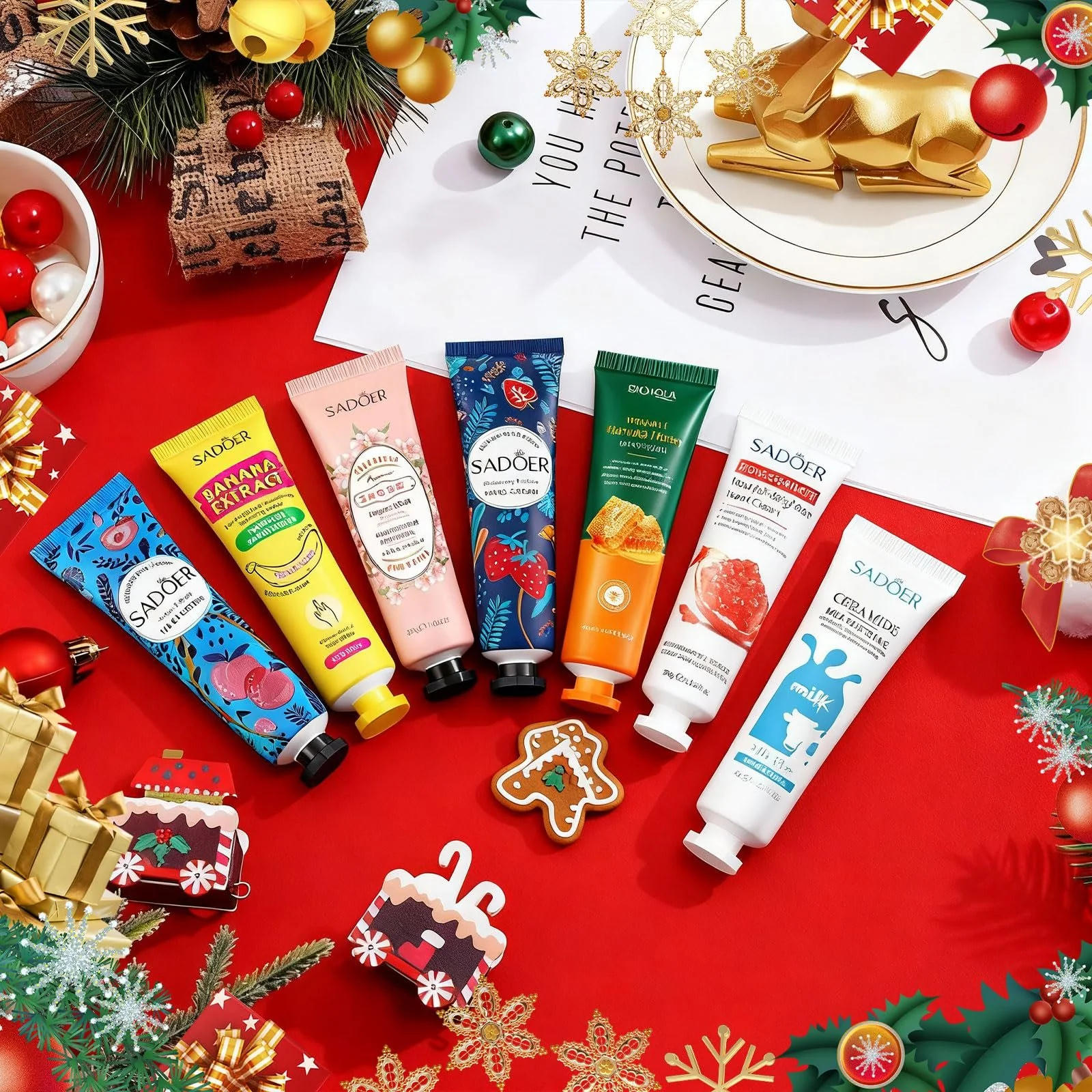 Набір кремів для рук, 15 штук Міні Різдвяний подарунковий набір, фото №6 Набір кремів для рук, 15 штук Міні Різдвяний подарунковий набір, фото №6