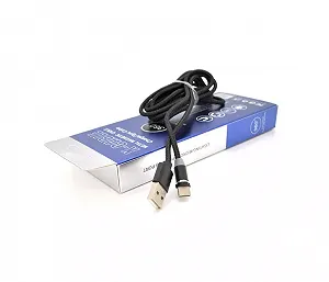 Магнитный кабель PiPo USB 2.0 Lighting 1m 2А тканевая оплетка бронированный съемник Black BOX - Фото 1