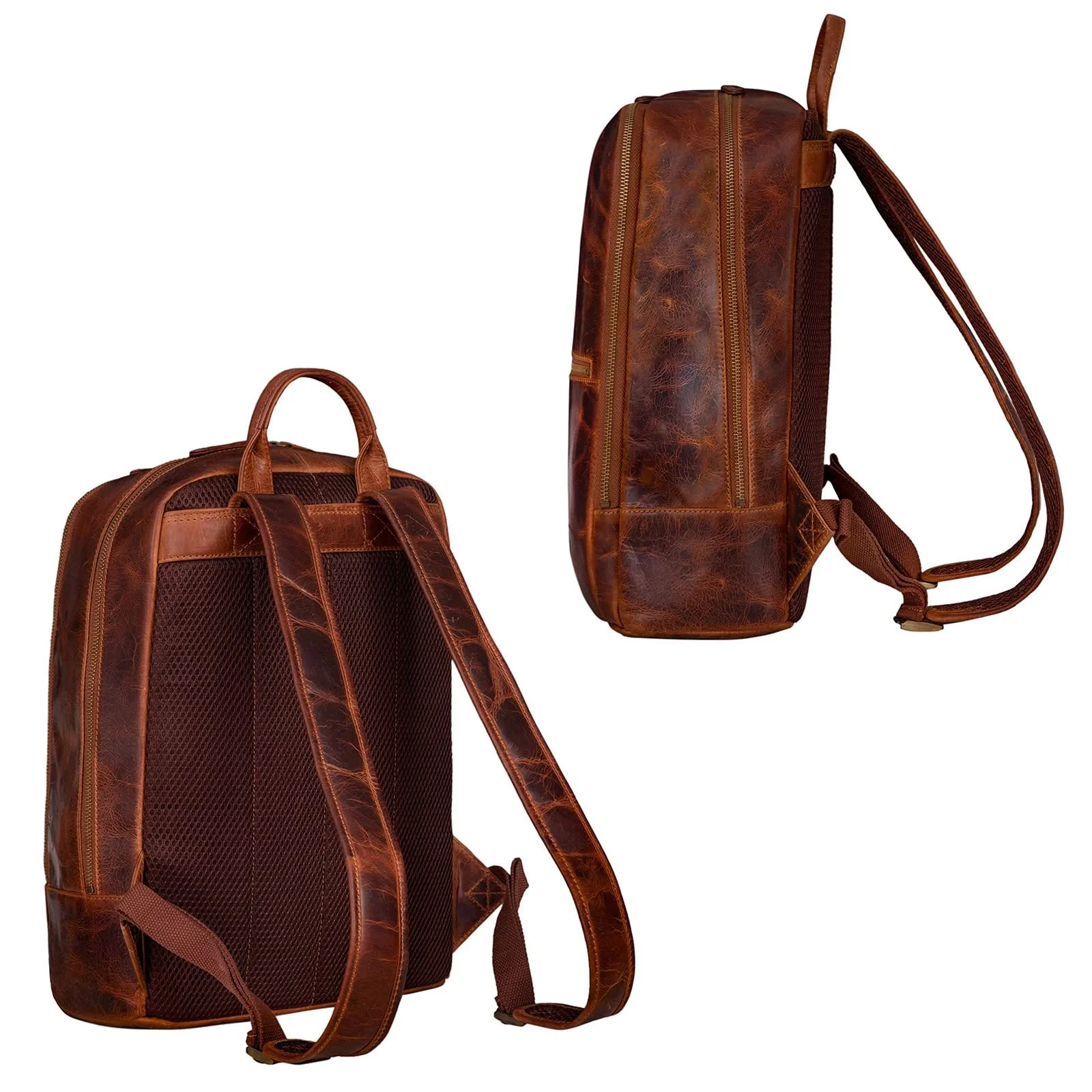 Рюкзак для ноутбука STILORD Kellis Vintage 15" Шкіряний DIN A4, фото №5