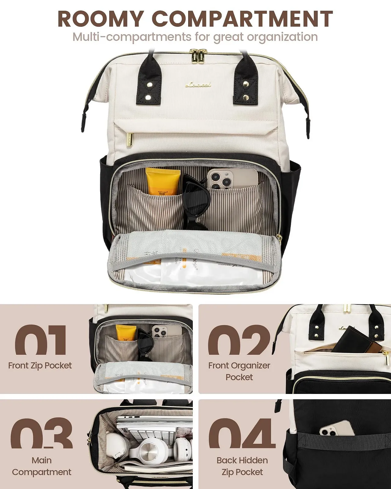 Рюкзак LOVEVOOK 15.6-17.3 дюйми Waterproof, фото №3 Рюкзак LOVEVOOK 15.6-17.3 дюйми Waterproof, фото №3