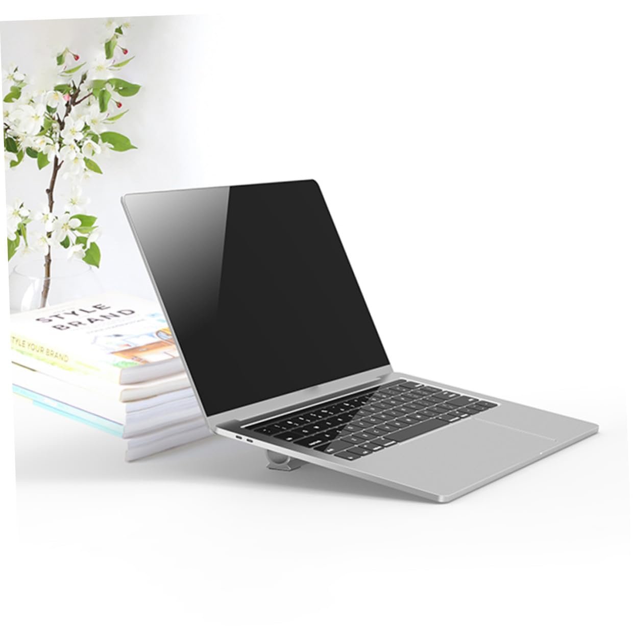 Підставка для ноутбука COHEALI Алюмінієва регульована по висоті з організацією кабелів Вентильована, фото №9