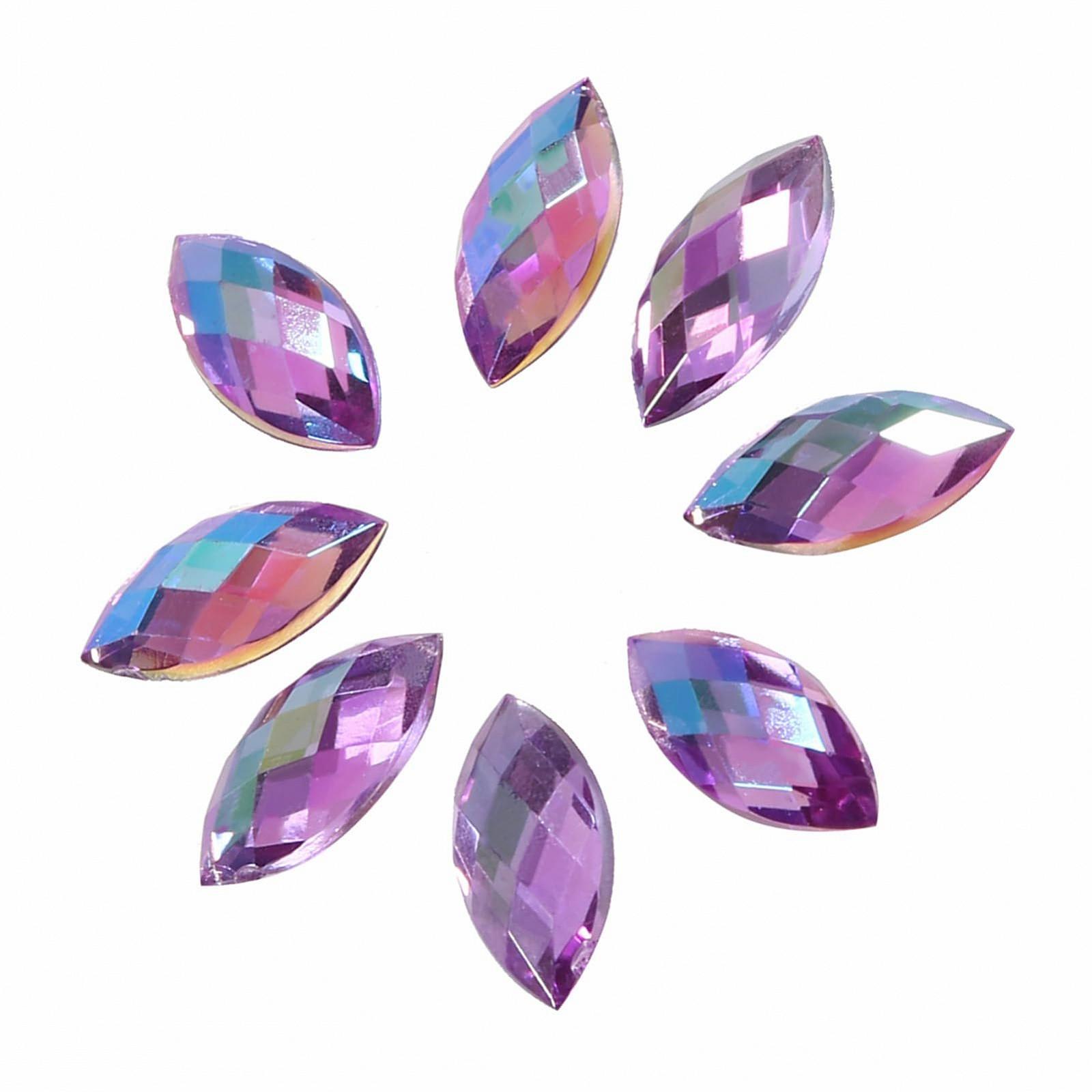 Стразы Плоские 7X15MM 500 шт. Яркие, фото №4